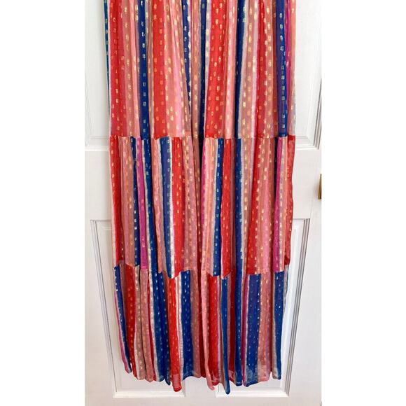 Oliphant Smocked Sleeveless Smocked Ruffle Neck Maxi Dress Tuckernuck Small - Picture 3 of 6